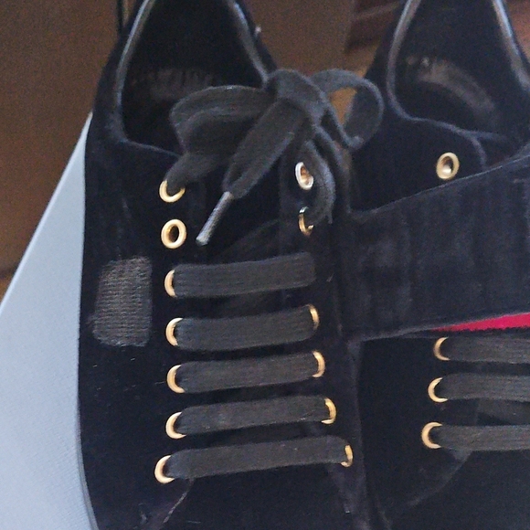 Prada Women's Black and Red Sneakers - Picture 4 of 16